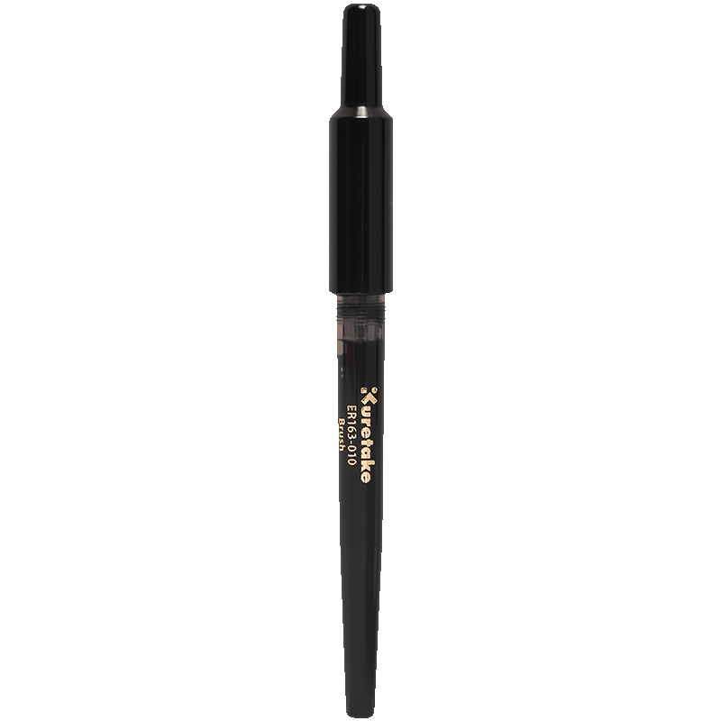 KURETAKE Japanese Imported Calligraphy Brush Pen Refill for Scientific Writing, Specialized Replacement Pen Core, Brush Refill, Black, ER163-010