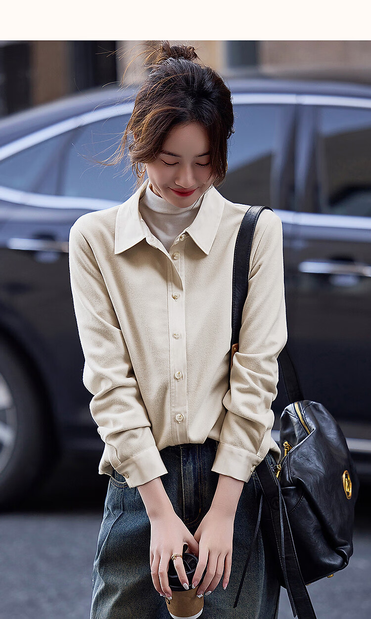 Dme High-Quality Cool And Stylish Design Commuter Shirt with Patchwork Jacquard Satin Fabric Women's Blouse Top 12