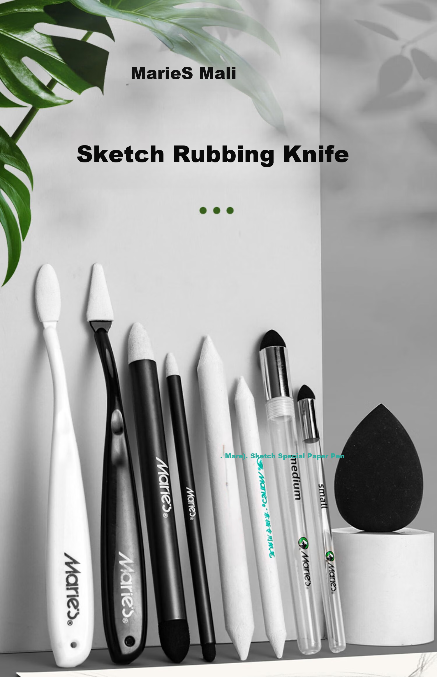 Mali Sketch Eraser Knife Detail Blending Tool - Sketch Blending Knife Replacement Head R202A for Sketching and Marker Drawing 1