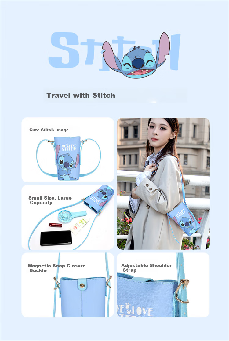 Disney Donald Duck Phone Bag Crossbody Bag for Women, Mini Bucket Bag, Birthday Gift for Wome 15