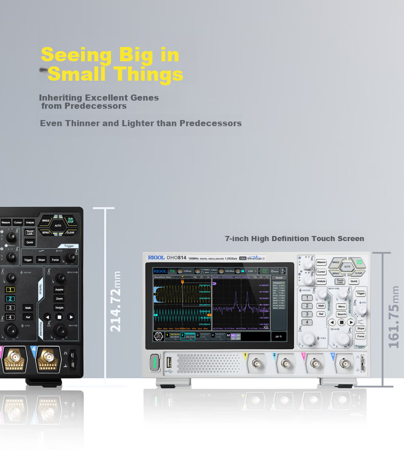RIGOL Puyuan DHO804 Digital Oscilloscope 70MHz 4-Channel 12-bit Oscilloscope 3