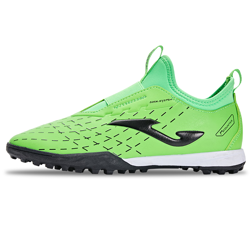 JOMA Children's Soccer Shoes, TF Turf Studs, Non-Slip, Wear-Resistant, Youth Elementary School Students' Competition Football Training Shoes, Fluorescent Green, Size 31
