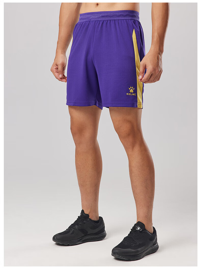 KELME Sports Shorts for Men, Summer Contrasting Color Professional Soccer Match Training Shorts, Black, 2XL 15