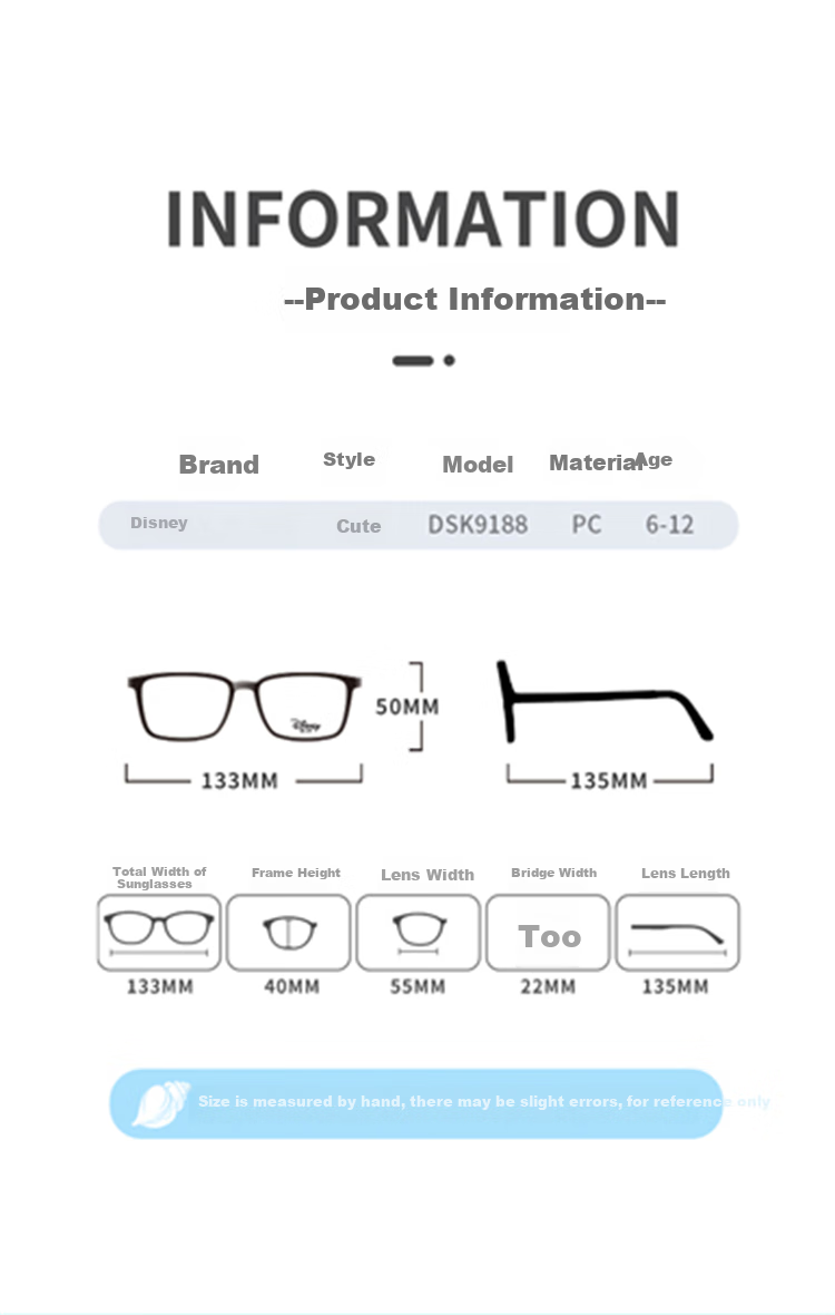 Disney Children's Sunglasses for Boys And Girls, Baby UV Protection Fashionable Cute Sunglasses 6