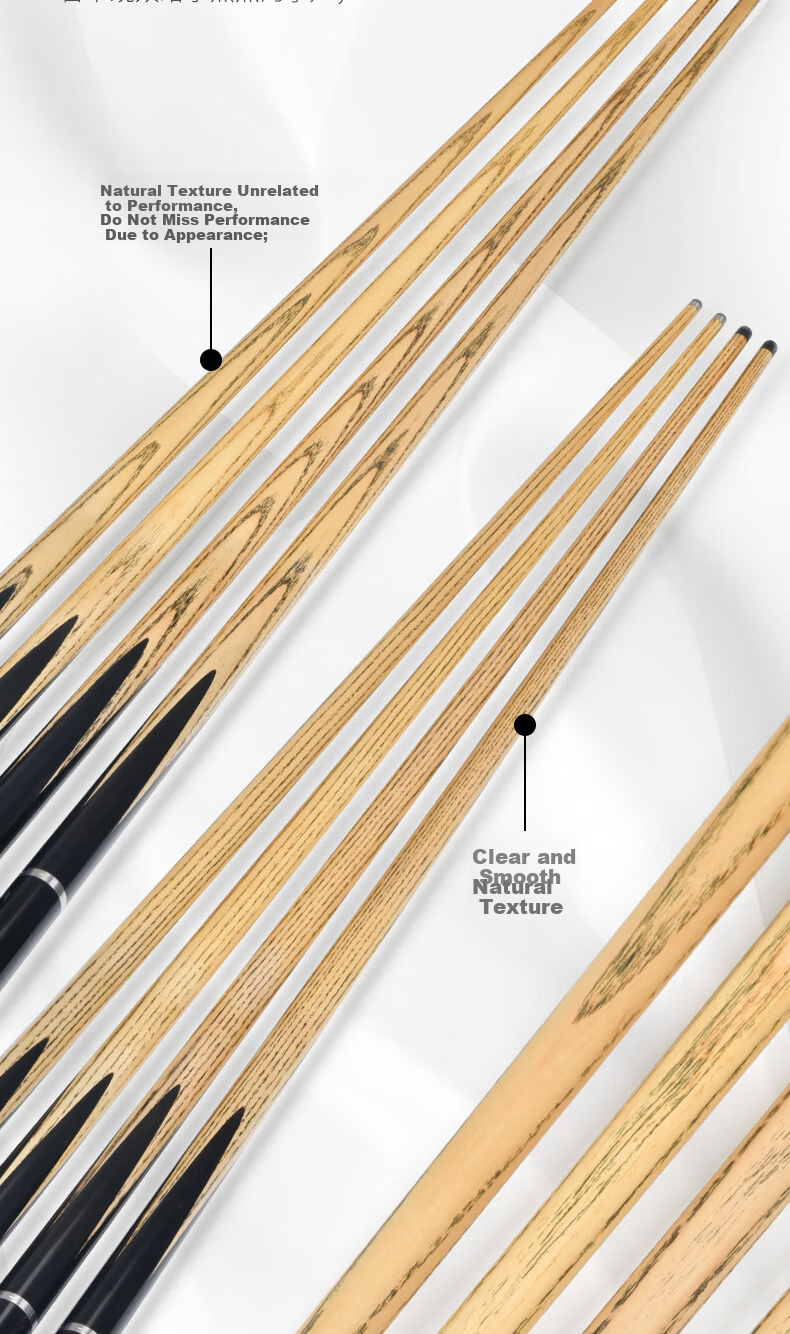 Aomi Xianyan Billiard Cue, Detachable 9.5mm Black 8 Snooker Cue, Small Tip 16 Color Black Eight Ball Cue, Pool Cue 16