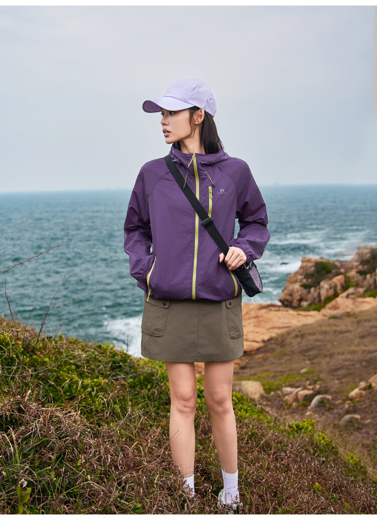 Pioneer Camp Ice Butterfly Outdoor Sun Protection Jacket for Men, Summer Lightweight Breathable UV Protection Fishing Sun Protection Clothing, Twilight Purple, XL 10