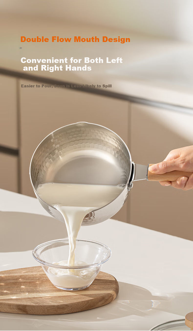 Joyoung Xuepinggu Household 304 Stainless Steel Small Milk Pot, Baby Food Pot, Noodle Cooking Pot, Universal Stove Compatible, 16cm 6