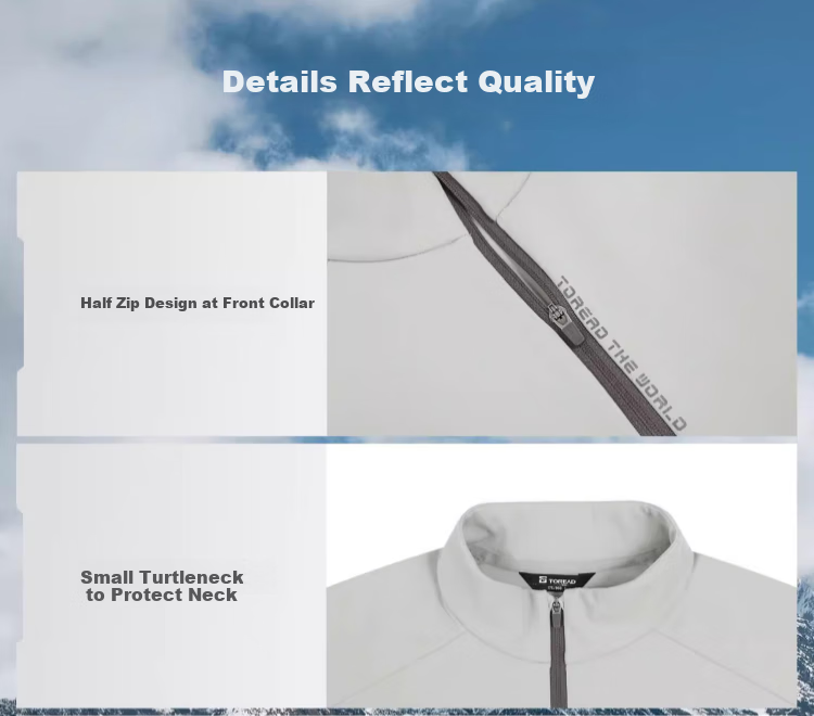 TOREAD Quick-Dry Long Sleeve T-Shirt, Outdoor Elastic Breathable Stand Collar POLO Shirt, Quick-Dry Top, Black Women's Size L 20