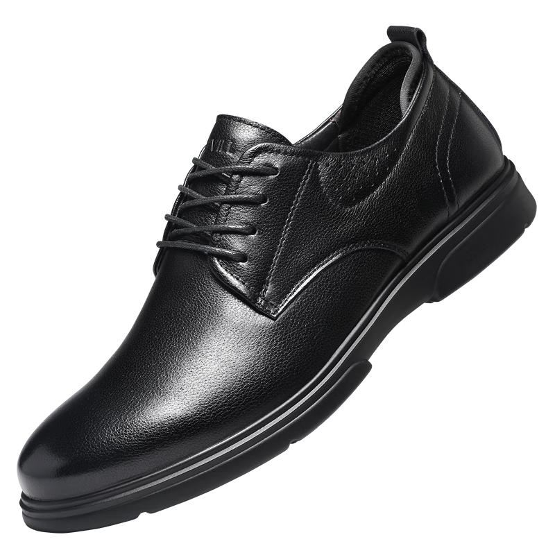 Guizhibu Men's Leather Shoes, Dress Shoes, Business Formal Wear, Genuine Top-Grain Cowhide, 2026 New Style Casual Wedding British Derby Shoes