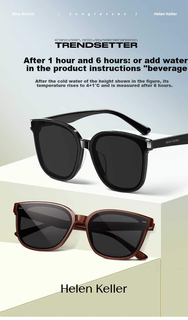 HELEN KELLER Sunglasses for Men, Trendy Square Frame, UV Protection, Polarized Driving Glasses for Women H2706H01 1