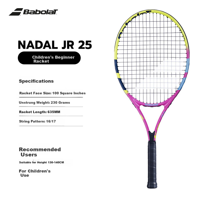 Babolat NADAL JUNIOR Series, Nadal Children's Beginner Tennis Racket, Babolat