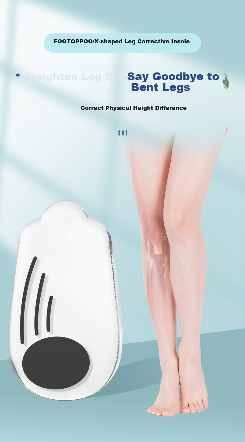 FOOTOPPO Magnetic X-Shaped Leg Insoles for Overlapping Legs, O-Shaped Legs, And X-Shaped Legs for Adults 1