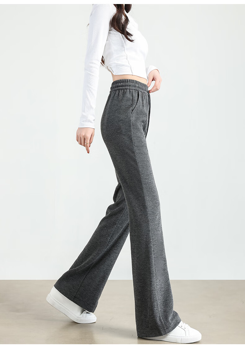 BOPRUIEY Women's Micro Flare Sweatpants, Spring And Summer 2026 Thin Style, Draping Slimming Mid-Rise Embroidered Flared Pants Casual Trousers for Wome 20