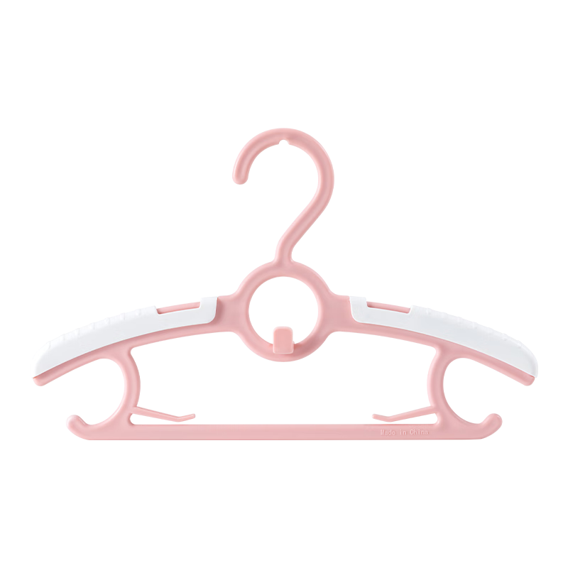 JD Original Children's Clothes Hangers, Extendable Stackable Baby Clothes Hangers, Non-Slip Drying Rack for Infants, 10 Pink Pieces