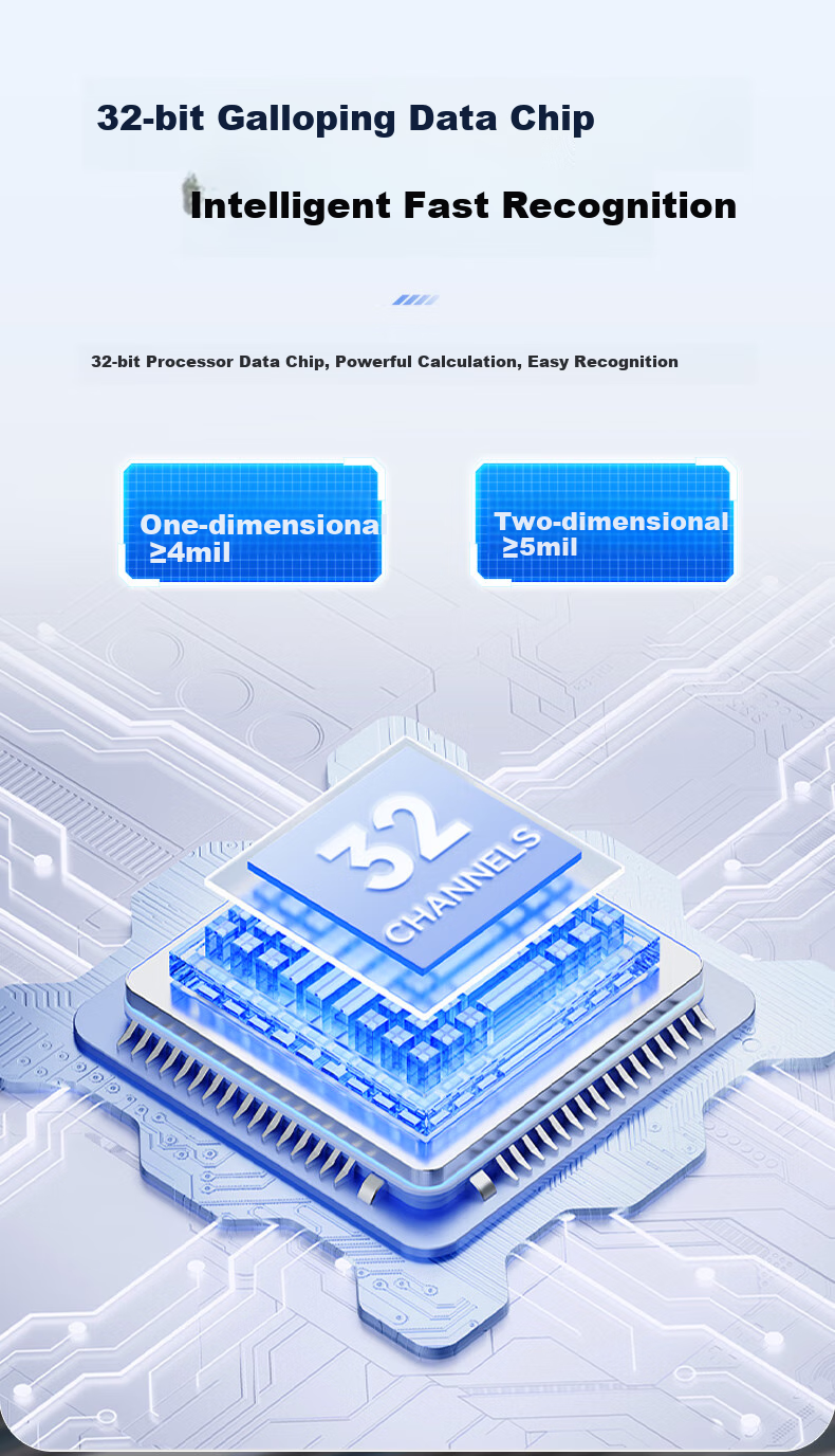 Chiteng Wired 1D/2D Barcode Scanner for Pharmaceutical Traceability, Retail Express Warehouse Logistics Supermarket Product Barcode WeChat Payment Cashier Scanner C968L 4