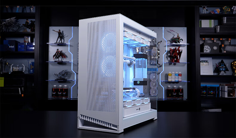 PHANTEKS NV7 White Panoramic View, Pillarless Panoramic Case (Replaceable I/O Ports, Supports 3x360 Water Cooling, ARGB Dual Long Graphics Cards, Dual Channel Light Control) 31