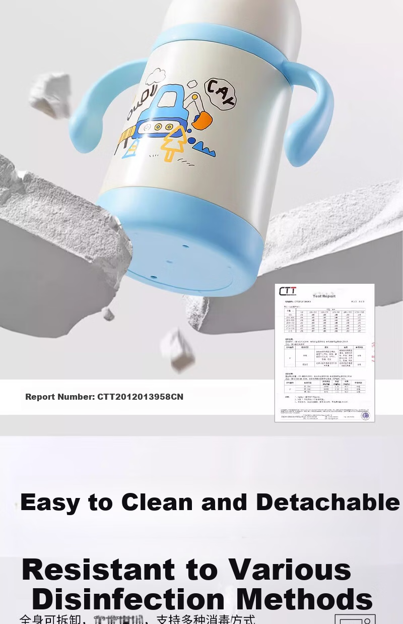 Scoornest Children's Insulated Cup with Straw, Baby Upgraded Seagull Valve, Infant Sippy Cup, Milk Bottle, Water Cup 19