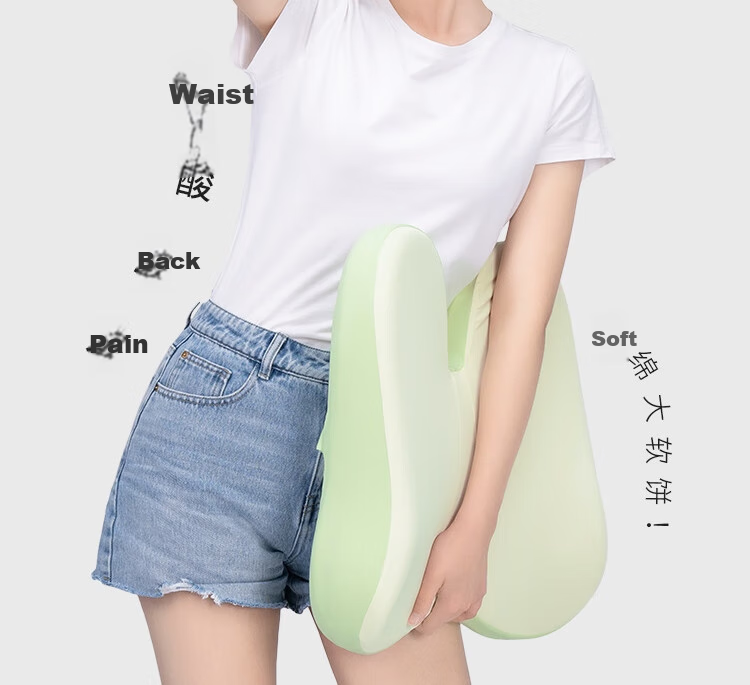 JAGO Lumbar Support Cushion, Seat Pad, Butt Cushion, Office And Car Lumbar Pillow, Back Support Cushion, Memory Foam Chair Backrest Pad 4