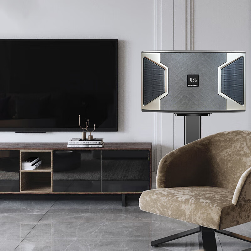 JBL [Annual Bestseller] KI312 Home KTV Sound System Set, High-Frequency Corner Speaker Theater Home Karaoke Speakers KTV Singing Complete Equipment Karaoke Singing Complete Set