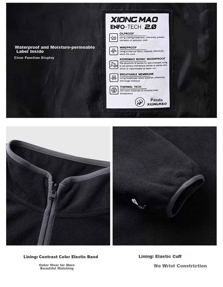 CAMEL Panda Outdoor Three-In Orange Jacket for Men And Women, Windproof Waterproof Triple-Protection Coat Hiking Outfit R611 43