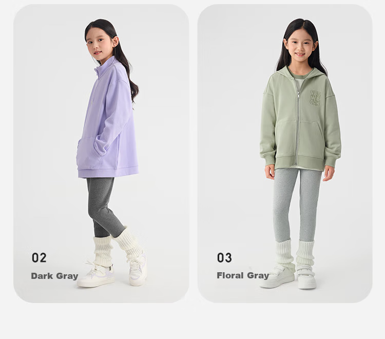 BALABALA Girls' Long Pants, Spring Children's Leggings, Versatile Printed Trousers, Thin Style, Trendy, 209125123003 4