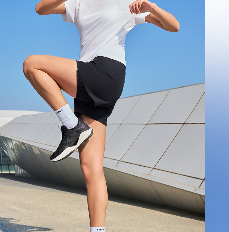 PEAK Quick-Dry Sports Set for Men, Summer Running Casual Badminton Outfit, Breathable Two-Piece Short-Sleeve Shorts for Men DF152001 22