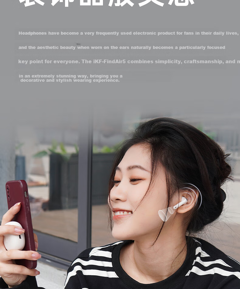 IKF Find Air5 LDAC True Wireless Bluetooth Earbuds Music Sports Semi-In-Ear Gaming Low Latency Dual Host Bluetooth 6.0 Classic White 23