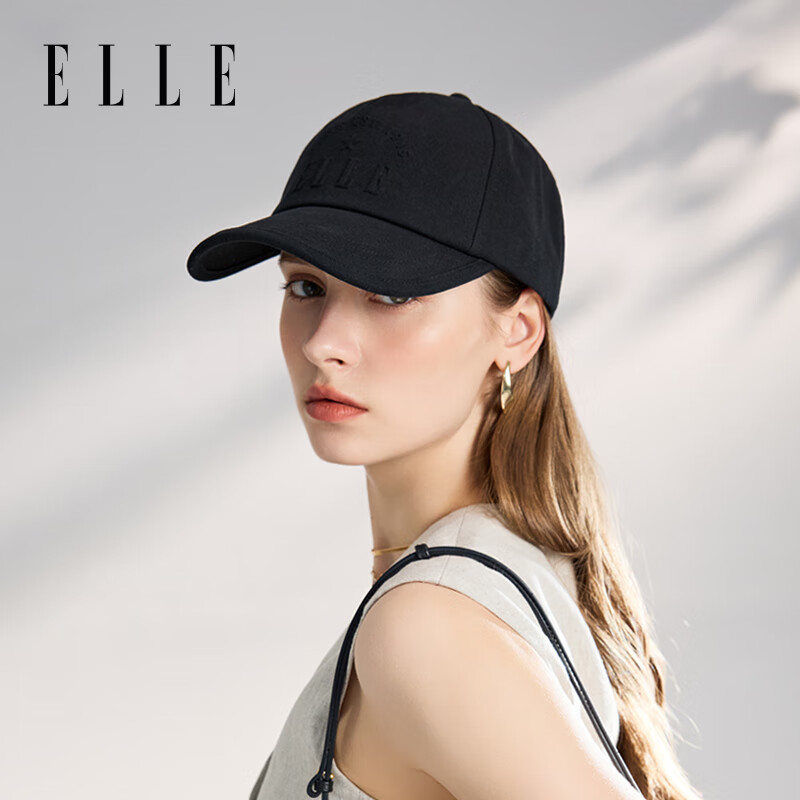 ELLE Sunscreen Baseball Cap Women Outdoor Sunshade Hat Men Couple Adjustable Large Head Pure Cotton Duckbill Gift