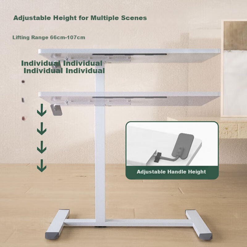 JOYSEEKER Movable Adjustable Bedside Table for Home Living Room Sofa Side, Laptop Desk, Standing Workstatio