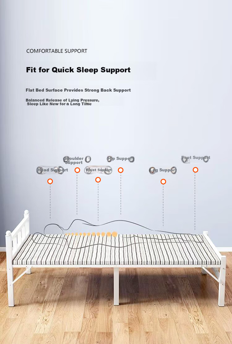 Churong Folding Bed, Single Or Double, Nap Bed, Simple Portable Office Napping Companion Bed, Thickened Frame Camping Cot 1