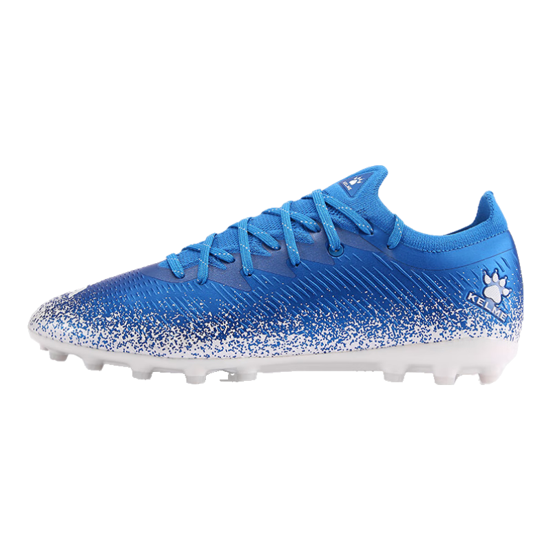 KELME MG Soccer Shoes for Men, Breathable Short Studs, Student Competition Round Studs, Adult, Blue And White, Size 44