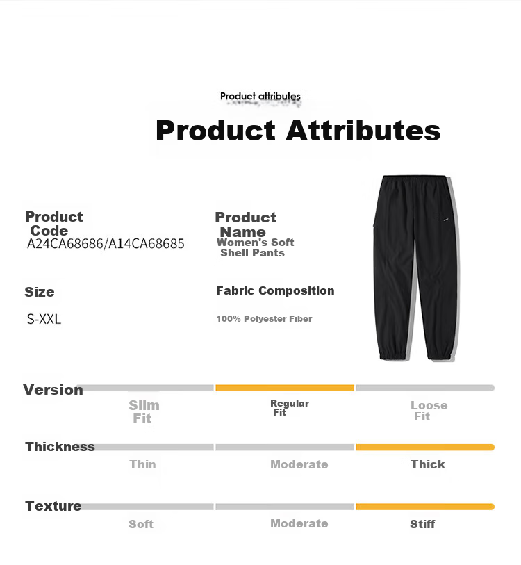 CAMEL Outdoor Softshell Pants, Couple Style, Hiking Pants, Autumn And Winter Skiing Sports Pants, 8685S 3