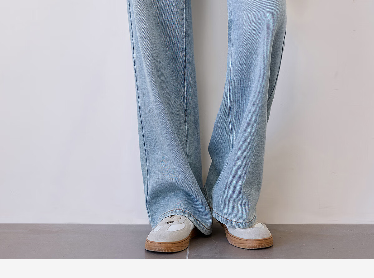Chushen Spring Autumn Women's Classic Vintage High Waist Straight Loose Slim Casual Denim Jeans S51N057 5