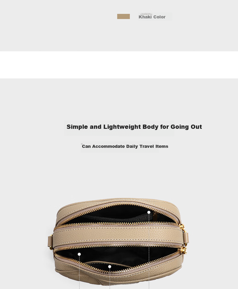 Viney Leather Handbag, Women's Bag, Niche Crossbody Small Bag, Light Luxury Brand Shoulder Bag, Practical Birthday Mother's Day Gift for Mom 4