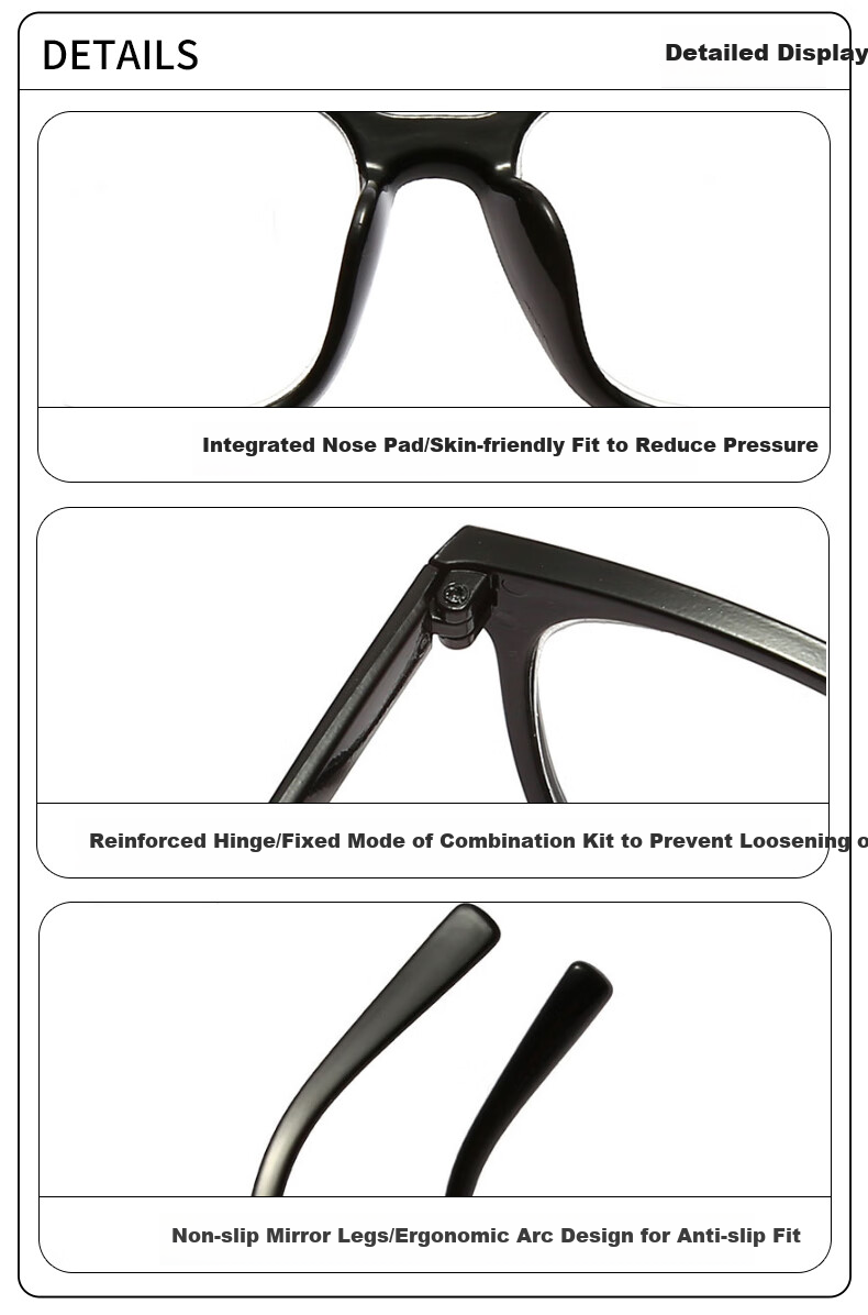 Baixiaoshe Blue Light Blocking Glasses-1962 [Gradient Frame], Retro Frame Anti-Radiation Unisex Non-Prescription Glasses 6