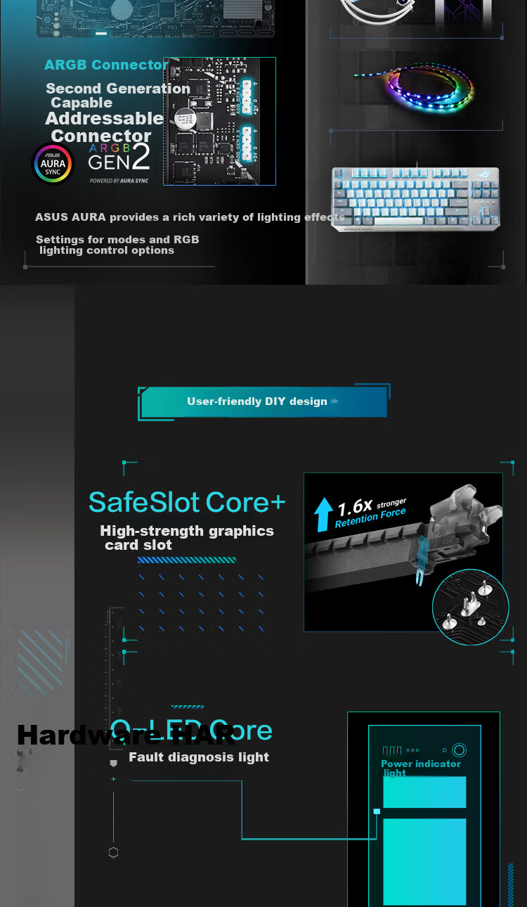 ASUS PRIME B650M-F Motherboard, Supports DDR5 CPU 9600X/7600X/9500F, AMD B650/socket AM5 6