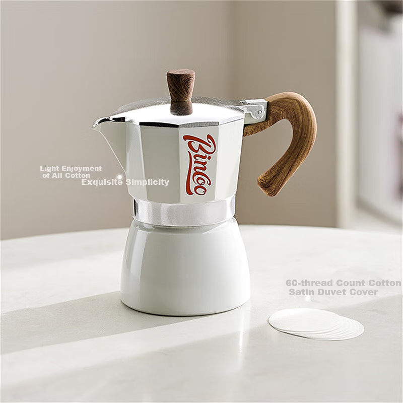 Bincoo Moka Pot, Coffee Maker for Home Use, Small Italian-Style Pour-Over Coffee Pot Equipment