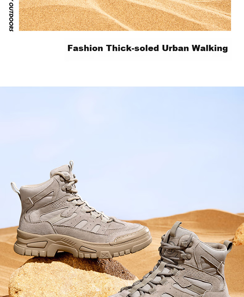 CAMEL Brand Outdoor Casual Hiking Shoes, Work Boots, Thick-Soled Martin Boots for Men And Women, P14W342609, Aiersha, Size 42 9