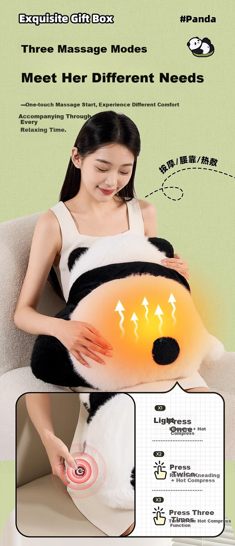 Wanhuo Children's Day Gift Graduation Gift for Teacher and Bestie Birthday Gift for Girls Unique High-End Practical Massage Pillow 12