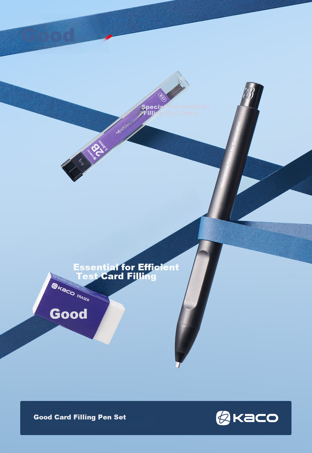 KACO Not Bad Pencil Sharpener for Exam Use, Automatic Pencil Sharpener for Middle School, High School And Graduate Entrance Exams, Answer Sheet Pencil Sharpener for Exam Use (Pencil Sharpener *1 + Lead Refills *1 + Eraser *1) 1