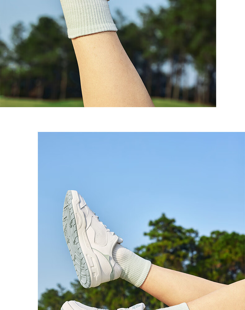 PEAK Taiji White Sneakers for Women, Summer Mesh Breathable Wear-Resistant Versatile Casual Shoes, Thick-Soled Height-Increasing Sports Shoes DB520118 13