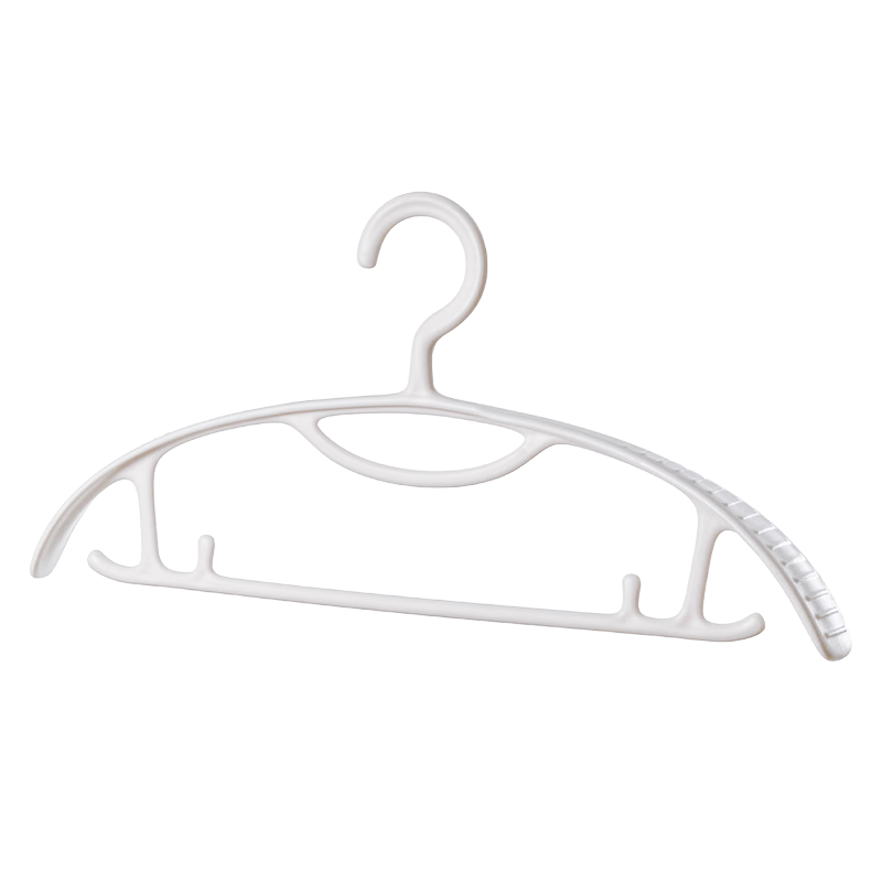 Lazy Corner Wide Shoulder Seamless Hangers Non-Slip Plastic Clothes Hangers for Home Dormitory White 10-Pack