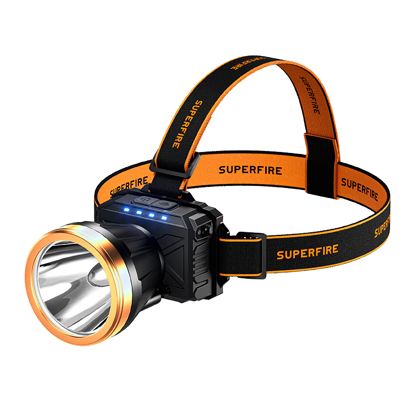 SupFire HL82 Headlamp, High Brightness, Long Battery Life, Outdoor Night Fishing, Motion Sensor, Waterproof, Head-Mounted Illumination Light for Beach Combing And Fishing