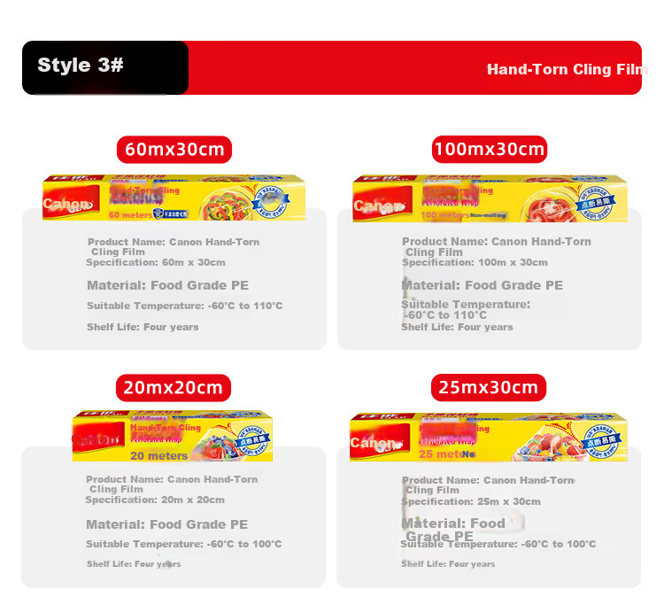 Glad Glad Plastic Wrap Small Bowl 25 Meters, Large Bowl 20 Meters with Cutter, Food PE Fresh Produce Preservatio 10