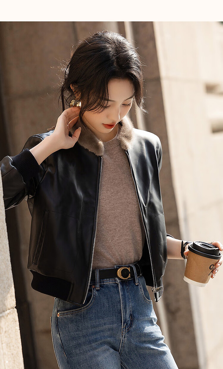 Dme [Manufacturing Sunshine] Winter Luxury Mink Coat with Stand Collar, High Warmth, 90% Duck Down, Women's Sheepskin down Jacket 10