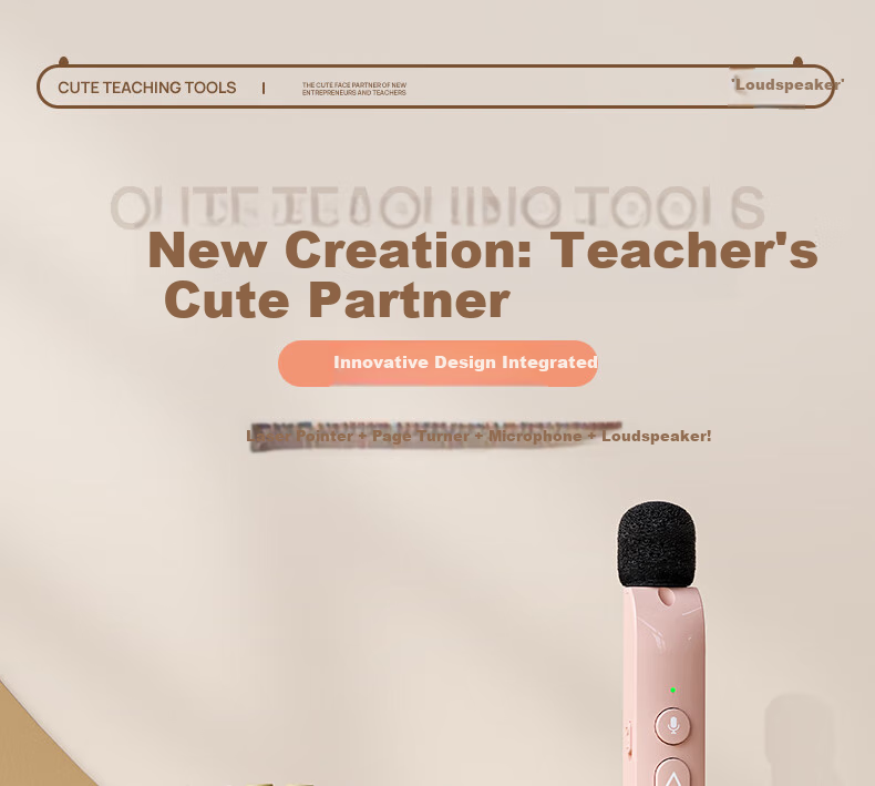 ASiNG T11 Wireless Lavalier Amplifier, Teacher-Specific Handheld Microphone, for Teachers' PPT Presentations, Page-Turning Microphone, High Volume, Anti-Howling Speaker 1