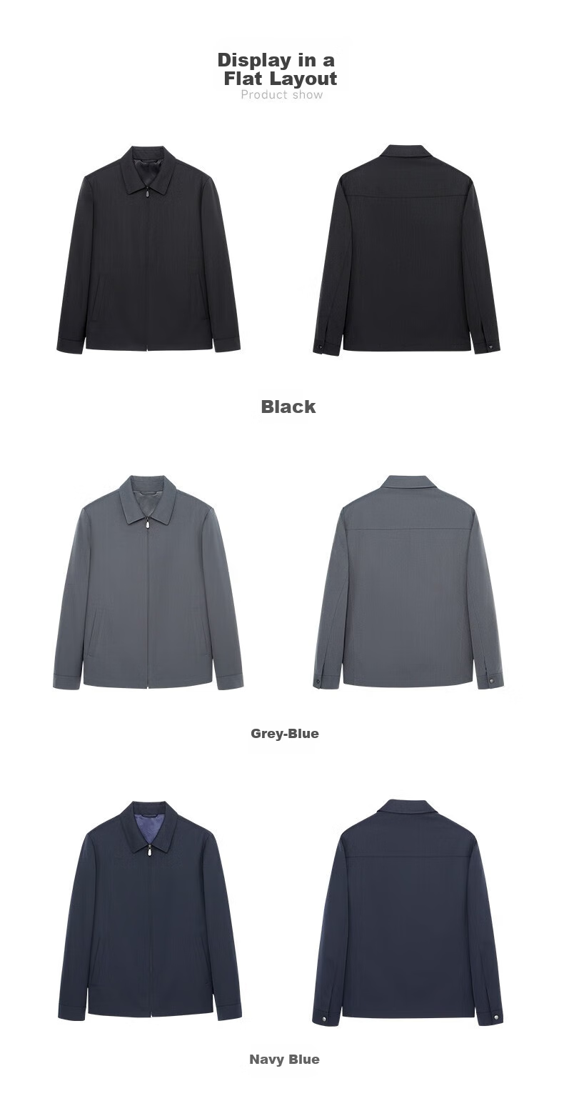 Goldlion [Leader Jacket] Autumn Winter Men's Machine Washable Wool Stand Collar Easy Care Business Coat Navy Blue M00 10