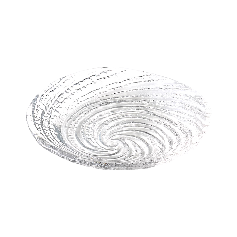 JD Original Fruit Plate, Dried Fruit And Snack Tray, High-Quality Glass Dessert And Nut Dish, 14cm, Set of Two