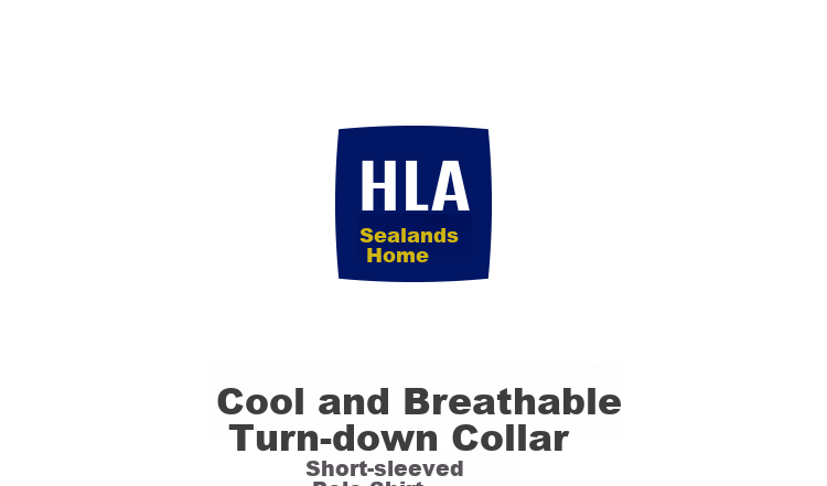 HLA Short-Sleeve Polo Shirt for Men, Light Business Aviation Series, Turn-Down Collar Short-Sleeve for Men, Summer Wear 1
