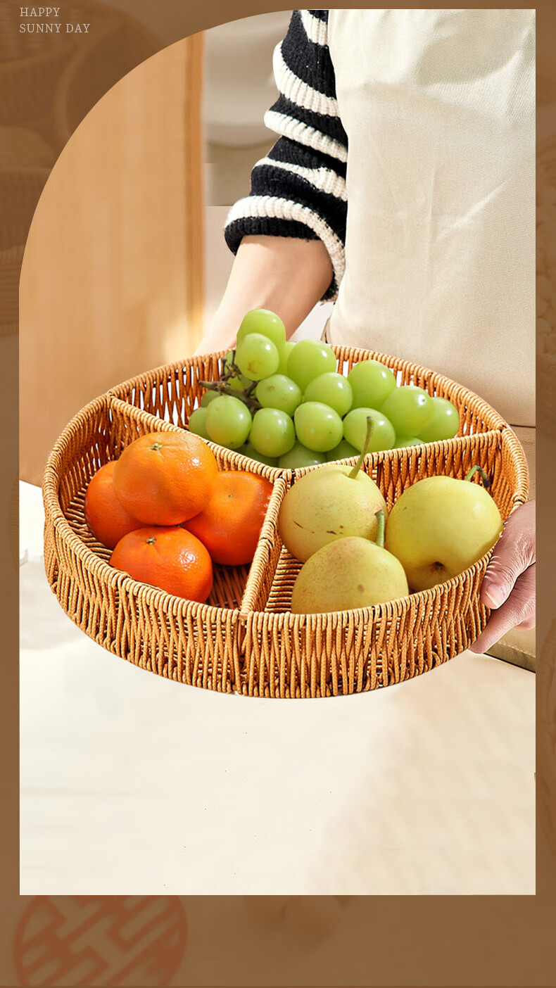 Shangkeyi Home Living Room Fruit Plate, Coffee Table Dried Fruit Dish, Snack Display Tray, Reception Candy Dish, Bar KTV Snack Plate 8